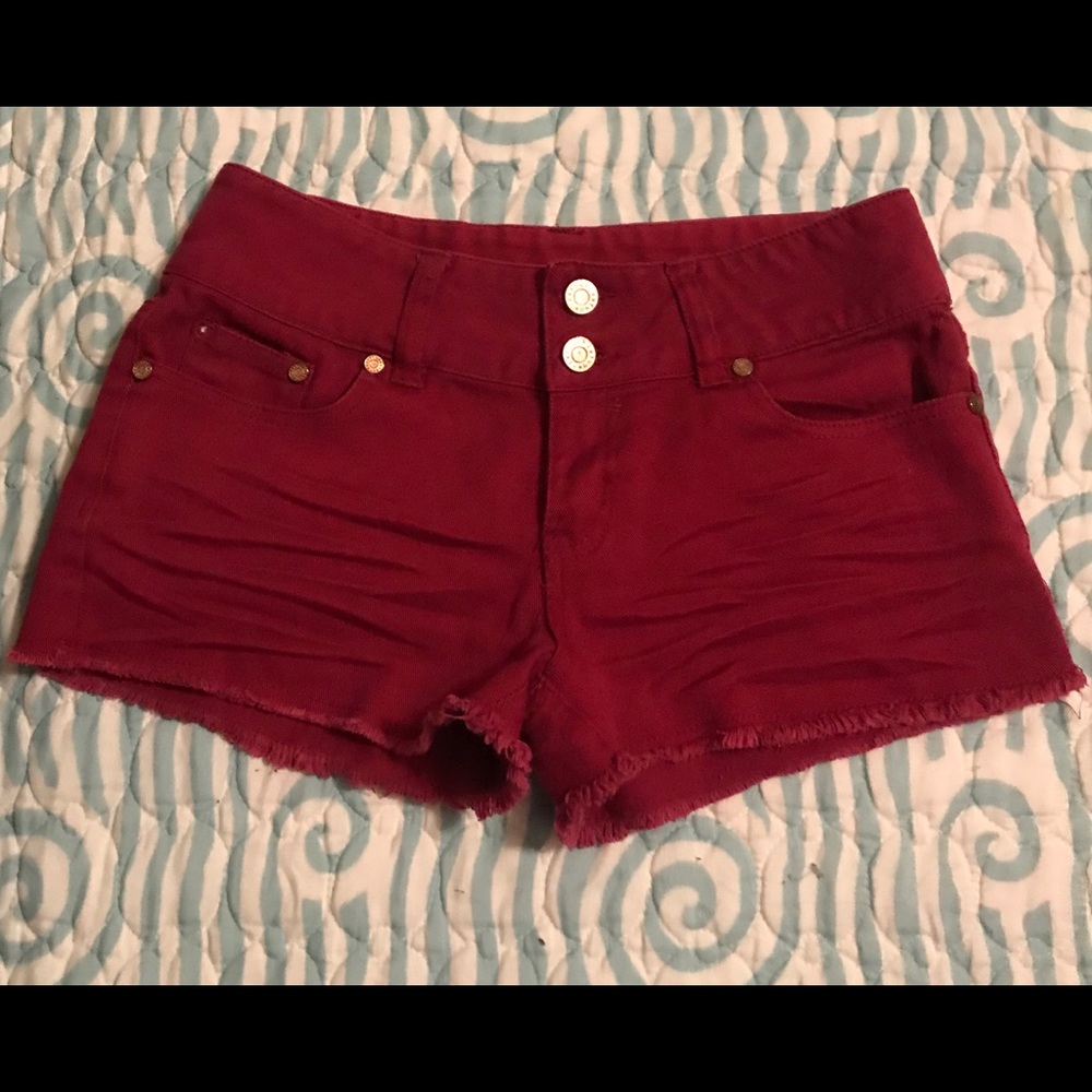 Juniors red shorts